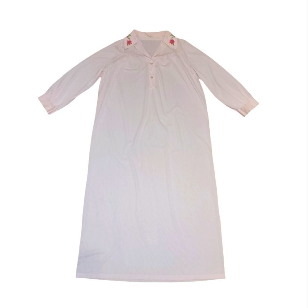Vintage Sears Embroidered Nightgown Large 38/40